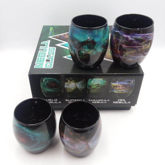 ThinkGeek Nebula 4 Glass Surreal Entertainment Helix Veil Butterfly Tarantula - Picture 1 of 12